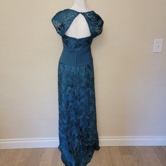 Jade by Jasmine J185068 Teal Lace A-Line Mother of the Bride, Size 2, $199 - Picture 2 of 9